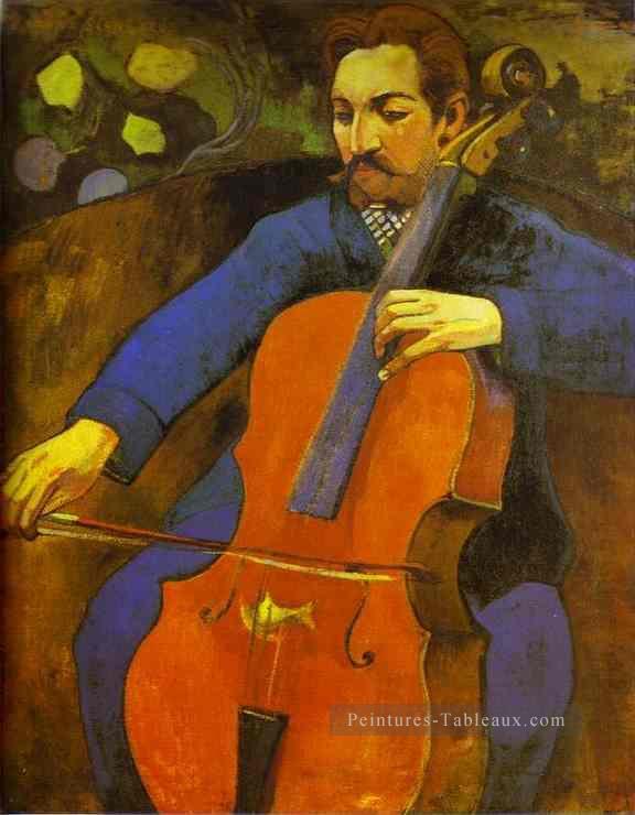 Le portrait violoncelliste d’Upaupa Scheklud postimpressionnisme Primitivisme Paul Gauguin Peintures à l'huile